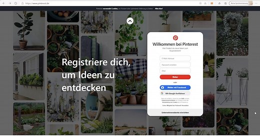 Pinterest ohne Anmeldung nutzen - so geht's