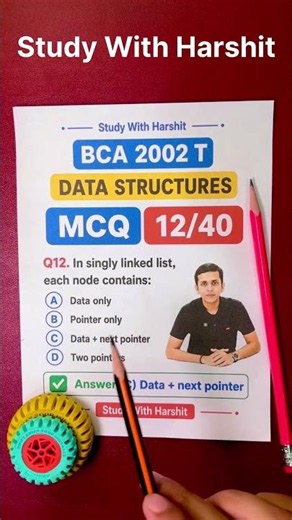 🔥 Q12 In Singly Linked List, Each Node Contains 📚 | Data Structures MCQ | BCA 2002 T | CCSU 2026
