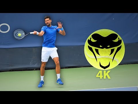 Novak Djokovic UNLEASHES Forehands in Super Slow Motion | 4K Tennis Training