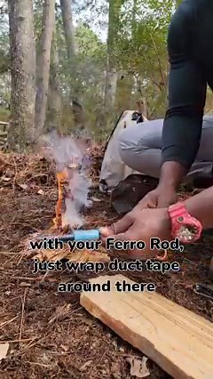 Survival Hack | Duct Tape - Is it a good fire starter? #survivaltips #natureboy #survivalhacks #ducttape #ducttapefixeseverything #wildcamping #bushcraft #wildboyril #solocamping | WILD BOY RiL