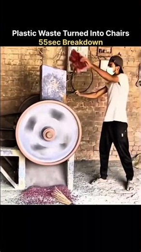 From Trash to Treasure: How Plastic Waste is Turned into Chairs! 🪑♻️