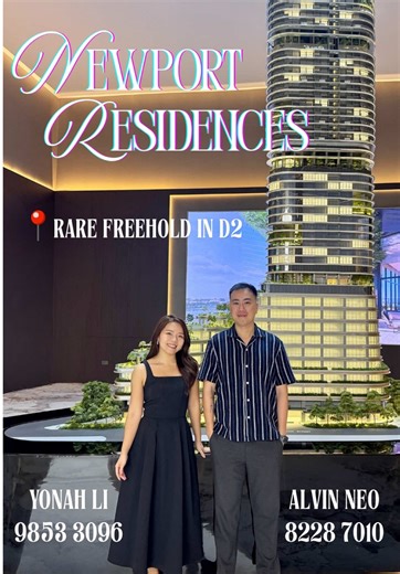 ✨ Newport Residences 铂海峰 — redefining luxury living with prestige and long-term value. 🏆 Rare freehold upscale home right in the CBD - Scarcity 🚇 Direct access to Prince Edward MRT - Ultimate convenience 🏗️ Developed by CDL - top tier award winning developer 🛋️ 246 units (1–4BR) with efficient layouts — ideal for homeowners & investors 🌟 Iconic 45-storey mixed use development - homes offices retail for work live play concept 🌊 Panoramic sea skyline views 🗓️Preview Dates: 16-27 January 202