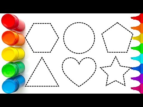 How to Draw and Color Basic Shapes | Easy Step by Step