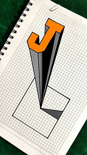 56K views · 497 reactions | Ilusión óptica la letra J, en 3D. #Dibujos3D #dibujosletras | Duke art | Facebook