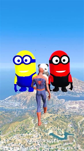 GTA 5 Crazy Water Ragdolls Spiderman Jump Fails Ep #shorts