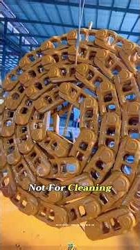 This Is How Tracks for Heavy Machinery Are Built 😳⚙️#fyp #engineering #Machine #manufacturing