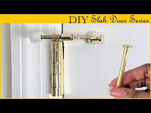 Hinge Pin Door Stopper Adjustable Screw Install | DIY Slab Door Series
