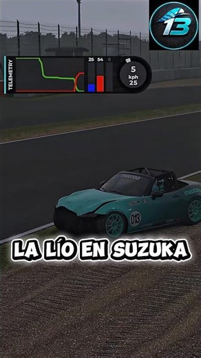 Error típico en Suzuka (sim racing fail)