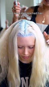 How I keep my bleached hair on my head #makeup #grwm #hair #hairstyle #haircare #hairtutorial