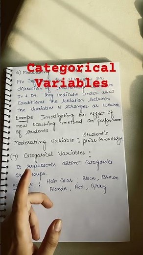 Categorical variables | Types of Variables