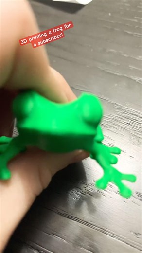 3D printing a frog for @Finner_11