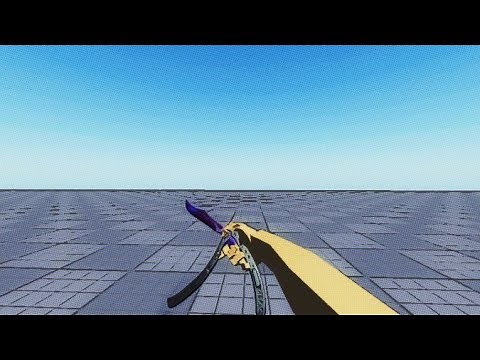 Butterfly knife in Roblox Studio.