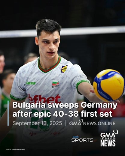 After a grueling, extended opening set, world no. 16 Bulgaria pulled off an upset over world no. 8 Germany, 40-38, 25-22, 25-20, in the 2025 FIVB Men’s World Championship on Saturday at the Mall of Asia Arena. The first set alone lasted 43 minutes, as both teams slugged it out in a back-and-forth battle for the early advantage. Germany reached set point first at 24-23 following an attack by György Grozer, but Aleksandar Nikolov responded to tie the score and extend the set. What followed was a t
