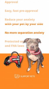 4.1K views · 692 reactions | Get qualified to live and travel almost anywhere with your pet in 3 easy steps (even if they have a “no pets” policy). Qualify online and instantly! Get doctor approval in 48 hours (or less) | Support Pets | Facebook