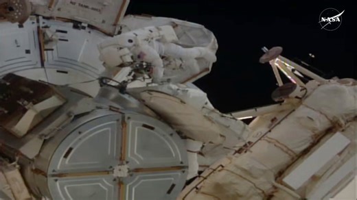 Astronauts step outside space station for all-female spacewalk
