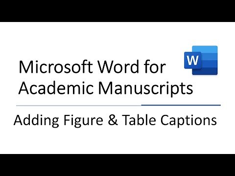 Adding Captions to Images and Tables in Microsoft Word