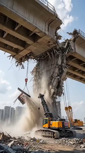 Bridge Pier Collapses During Demolition #BridgePierCollapse, #DemolitionAccident | sunshine101