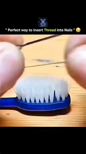 explanix on Instagram: "A simple brush trick makes threading even the tiniest needle eyes quick and effortless 🧵✨ By gently pressing the thread against a small brush, the loose fibers align and compress into a firm tip that slides cleanly through the needle’s eye. This reduces fraying, saves time, and works especially well with thin threads or in low light. It’s not magic—just smart mechanics using friction and fiber alignment to turn a frustrating task into a smooth, repeatable motion. We do n