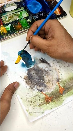Loose Watercolour duck painting tutorial | Watercolor Tips #watercolor #painting #duckpainting #art