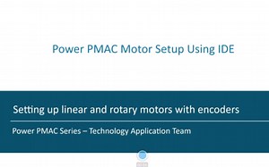 Power PMAC Motor Setup Using IDE
