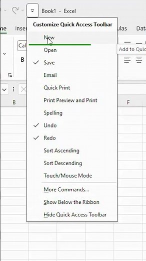 Add options in quick access toolbar in excel| customize quick access toolbar in excel
