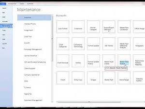 CCH Accounts Production: How to publish the master pack