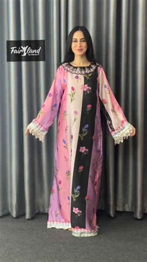 1K views · 194 reactions | Our new long kaftan is the perfect blend of comfort and high fashion, featuring timeless stripe design & lace work. #KaftanLove #kaftan #womensclothing #reelsfypシ #onlineshopping | Fairyland by Manha | Facebook