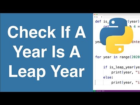 Check If A Year Is A Leap Year | Python Example
