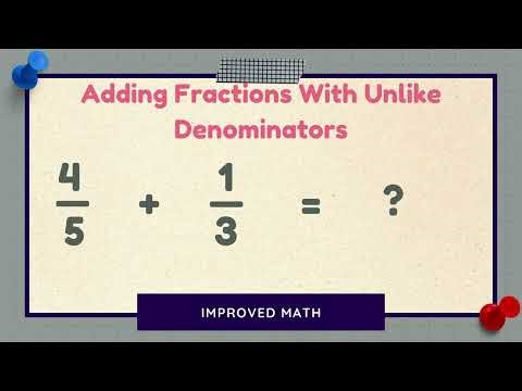 Adding Fractions With Different Denominators
