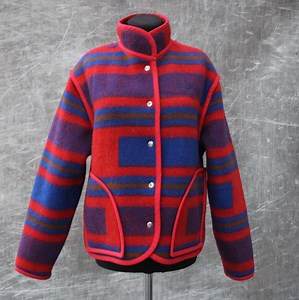 Blanket Coat Size M,wool Blanket Jacket,upcycled Blanket Coat,blue Camp Blanket Coat,handmade Wool Coat Woven,checkered Jacket. - Etsy