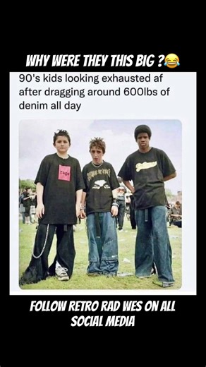 Why Were Our Jeans SO BIG 😂 #90sFashion #BaggyJeans #Throwback #Retro #Nostalgia #millennials #90s
