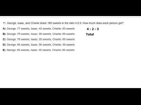 11+ Ratio & Proportion Made Easy | Share 180 Sweets Step-by-Step#educationalvideo#ratioandproportion