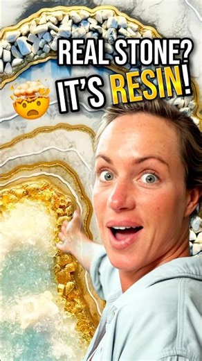 It looks like REAL STONE… but it’s actually RESIN! 😳✨ #resinart #satisfying #diy