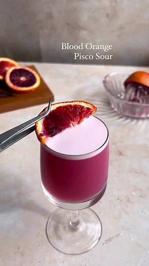 Delicious Blood Orange Pisco Sour Recipe