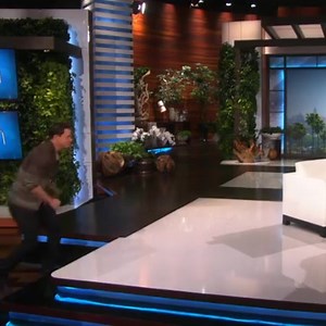 A surprise guest brought me the #MagicMikeXXL trailer. Boy, did he get in shape. Someone’s been Channing his Tatum. With - Channing Tatum Watch the full clip here: http://ellen.tv/1KdwtsX | Ellen DeGeneres