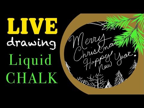 First Time Using Liquid Chalk! Holiday Sign Drawing for Beginners