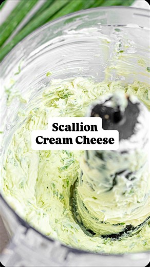 I don’t know why I thought making scallion cream cheese would be a ~project~. It’s so easy and whips together quickly in a food processor! I like to add a little garlic powder or onion powder but if all you have are scallions and cream cheese that’s really all you need. ⁠ ⁠ https://thepracticalkitchen.com/scallion-cream-cheese/ | The Practical Kitchen