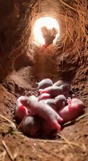 What Rushes Into the Squeaking Mouse Nest? #shorts #mice #wildlife