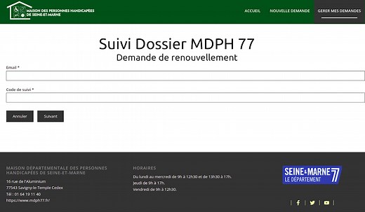 Dossier MDPH 77 renouvellement de demande de prestations