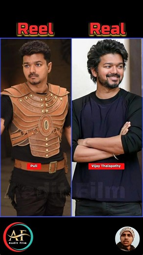 Puli movie all characters reel 🆚 Real life 🔥😍 #puli #vijay #actor #tamil #shorts #viral