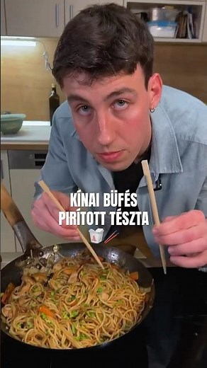 az IGAZI KÍNAI BÜFÉS pirított tészta 🥡🥢 IG:beltekibela #food #cooking #noodles #humor