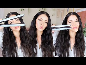 EASY FLAT IRON WAVE TUTORIAL | HOW TO DO BEACH WAVES WAVES WITH A STRAIGHTENER | JUSTINE MARJAN