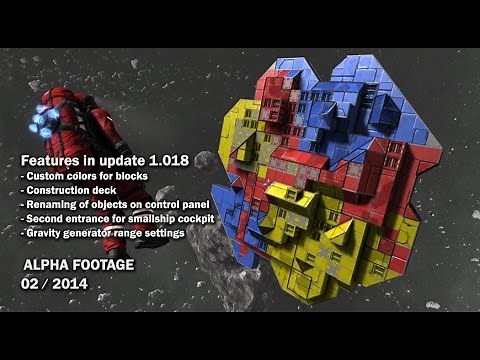 Space Engineers - Custom colors, Gravity generator range settings, Construction deck