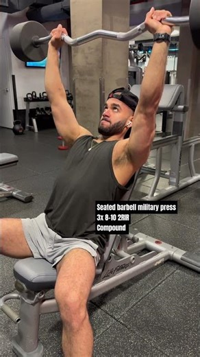 Seated military press shoulder