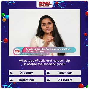 As it might be obvious, these nerves are mostly found in the respiratory system, like the nose and lungs. Try to guess this answer! . To win the MCQ Contest, follow these simple steps and get yourself a chance to WIN an Amazon gift voucher worth Rs. 250. - Comment the right Answer - Share the post on your story Tagging Mind Wars - Use #MindWars #MindWarriors #MakingIndiaSmarter #MindWarsQuiz in your comment and your story. . #GeneralKnowledge #AajKuchNayaSeekha #Learn #MCQ #Quiz #Learning #Knowl
