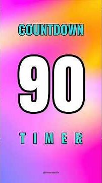 90 Second Countdown Timer | Neon Flow ⚡ #Shorts
