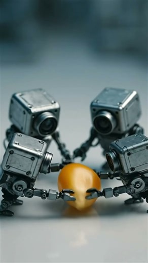 ASMR Tiny Robots Trying to Make Popcorn | Oddly Satisfying Futuristic Chaos 🤖🍿