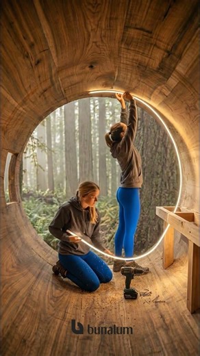 Watch this fallen tree become a cabin