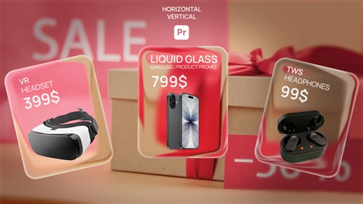 Liquid Glass Carousel Product Promo | MOGRT