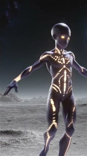 A cool alien dances in space.